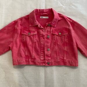 Zara Pink Denim Jacket